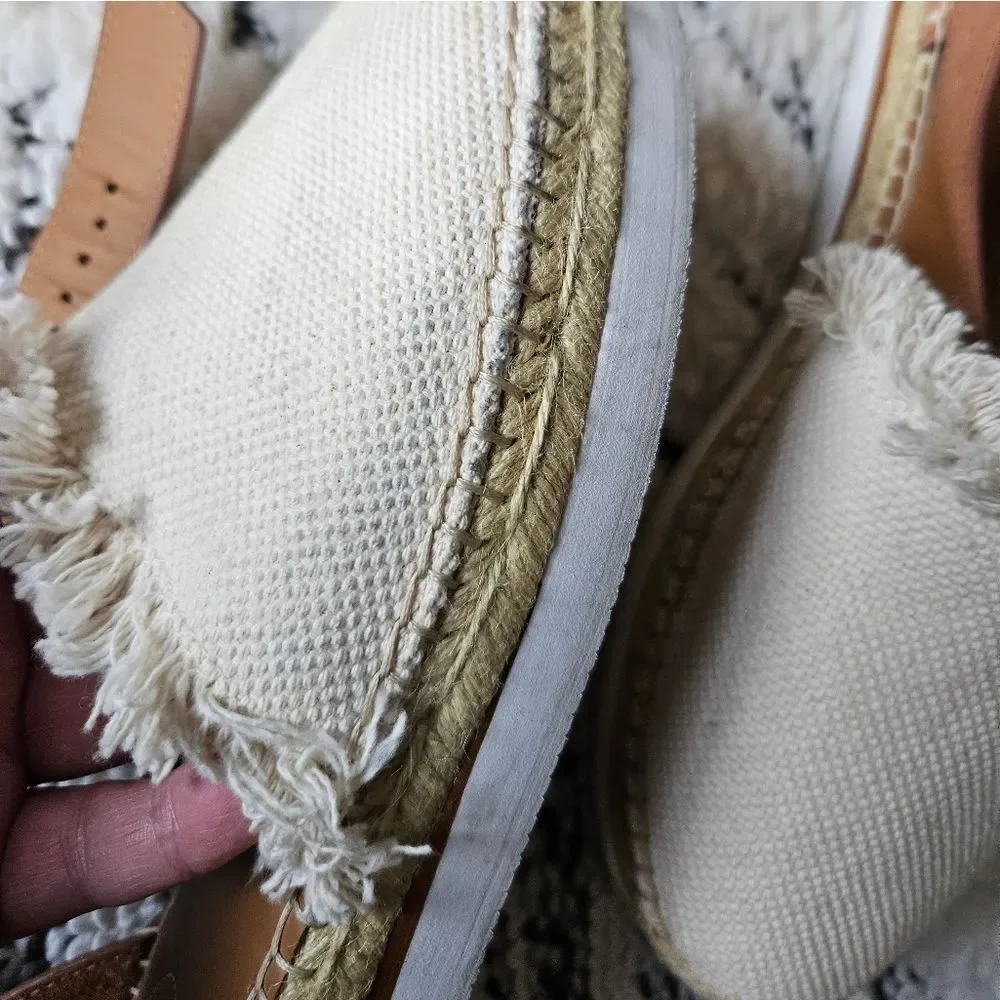 See By Chloe Glyn Espadrille Sandals in Natural, sz 41